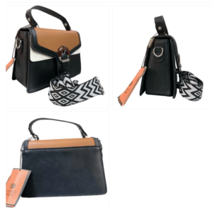 Luxury Black & Brown Women's Handbag