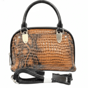 Luxury Caramel Croc-Embossed Women's Handbag