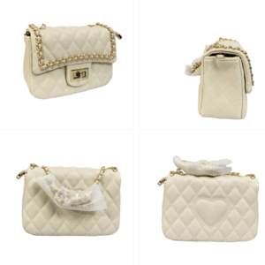 White Premium Leather Shoulder Bag for Women