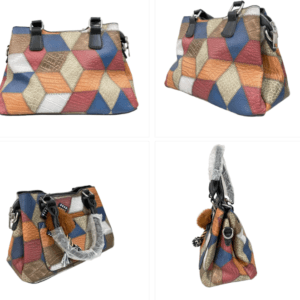 Premium Geometric Patchwork Handbag